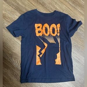 Kids Halloween Pokemon Boo! T-Shirt - Small Navy and Orange
